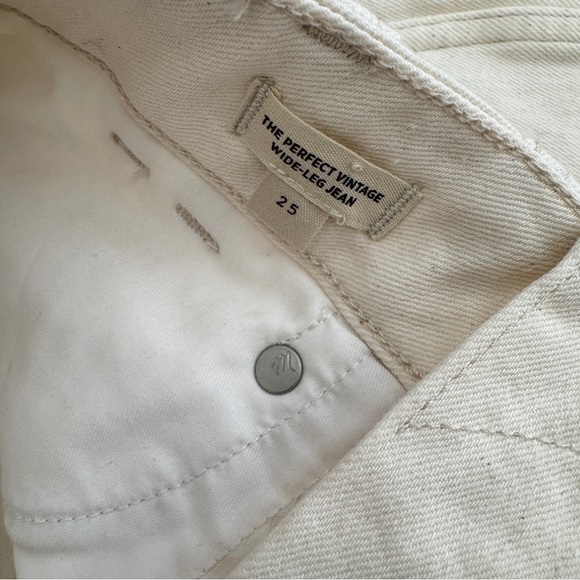 New Madewell The Perfect Vintage Wide Leg Jeans Vintage Canvas Cream size 25 - Picture 10 of 15